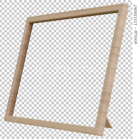 3D Material_Photo Frame_Wooden_Brown 133156067