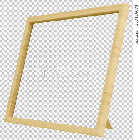 3D素材_写真立て_木製_黄色 3D素材_写真立て_木製_黄色 133156073