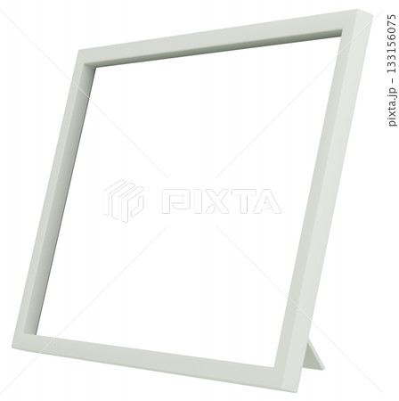 3D素材_写真立て_白 133156075