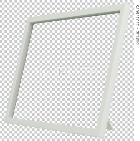 3D素材_写真立て_白 133156075