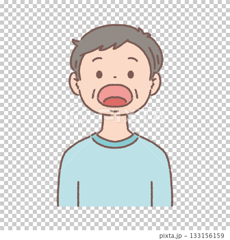 Man with his mouth wide open 133156159