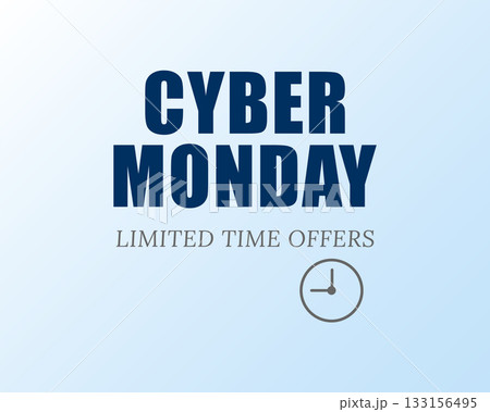 Cyber Monday Sale Minimal Light Banner 133156495