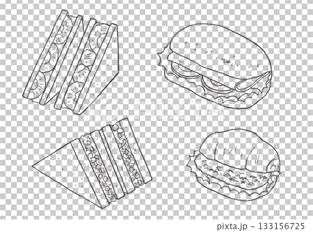 手繪各種三明治插圖集 1 手繪各種三明治插圖集 1 133156725
