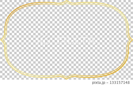 A double frame with a gold oval shape and pinched edges A double frame with a gold oval shape and pinched edges 133157148