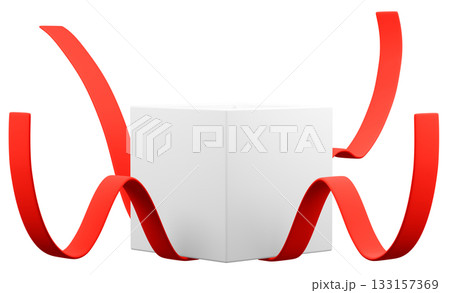 3Dイラスト_プレゼント_赤 133157369