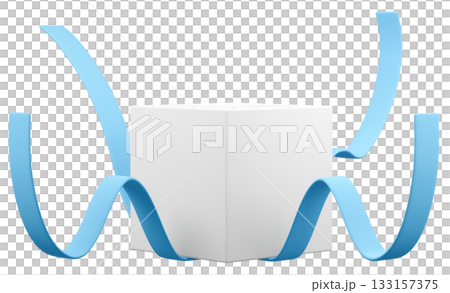 3D illustration_present_light blue 3D illustration_present_light blue 133157375
