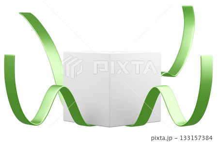 3Dイラスト_プレゼント_緑 3Dイラスト_プレゼント_緑 133157384