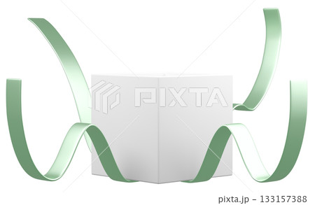 3Dイラスト_プレゼント_黄緑 133157388