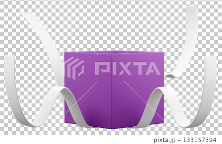 3D illustration_present_purple 3D illustration_present_purple 133157394