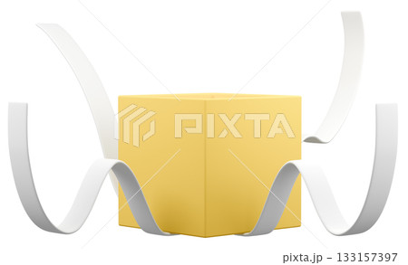 3Dイラスト_プレゼント_黄色 3Dイラスト_プレゼント_黄色 133157397