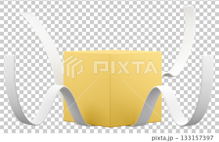3D illustration_present_yellow 3D illustration_present_yellow 133157397