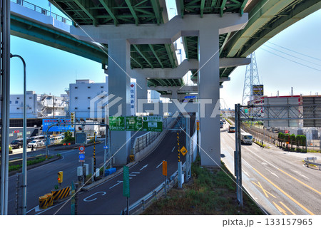 《愛知県》名古屋都市風景 名古屋高速楠インター 《愛知県》名古屋都市風景 名古屋高速楠インター 133157965