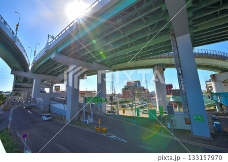 《愛知県》名古屋都市風景 楠ジャンクション 《愛知県》名古屋都市風景 楠ジャンクション 133157970