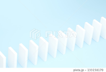 3D素材_ドミノ_水色 133158170