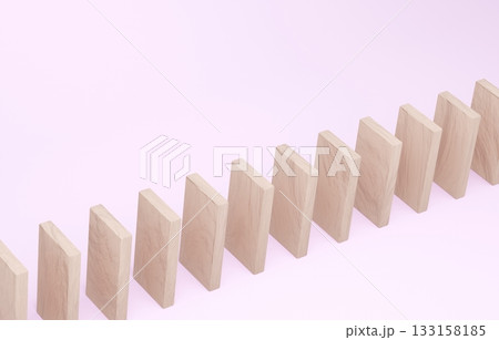 3D素材_木製ドミノ_紫 3D素材_木製ドミノ_紫 133158185