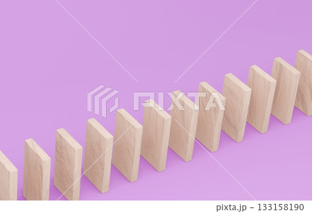 3D素材_木製ドミノ_紫 133158190