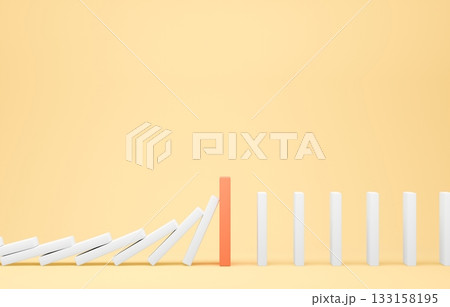 3D素材_ドミノ_オレンジ 133158195