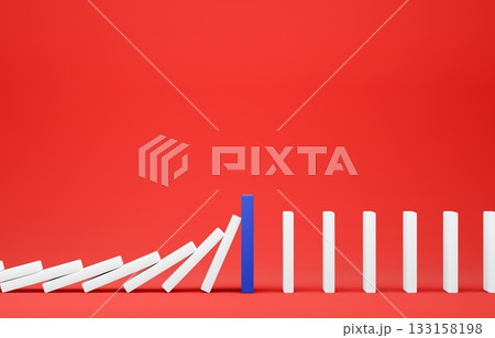 3D素材_ドミノ_赤 133158198