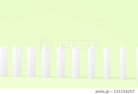 3D素材_ドミノ_黄緑 133158207