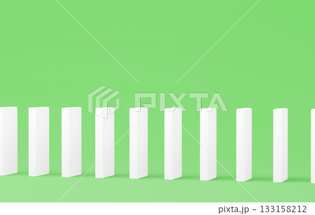 3D素材_ドミノ_黄緑 133158212