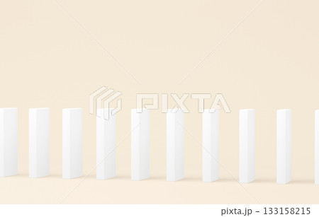 3D素材_ドミノ_ベージュ 133158215