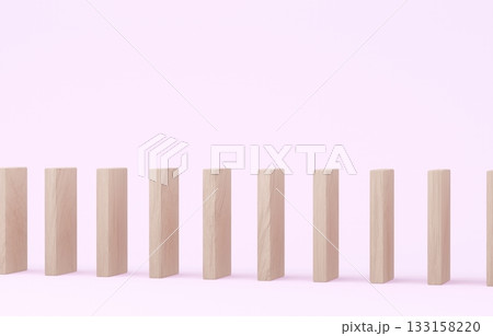 3D素材_木製ドミノ_紫 3D素材_木製ドミノ_紫 133158220