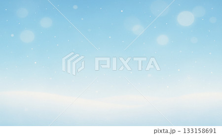 背景（冬）_柔らかな雪原と水色の空を抽象化した冬グラデーション背景（テキストスペースあり） 133158691