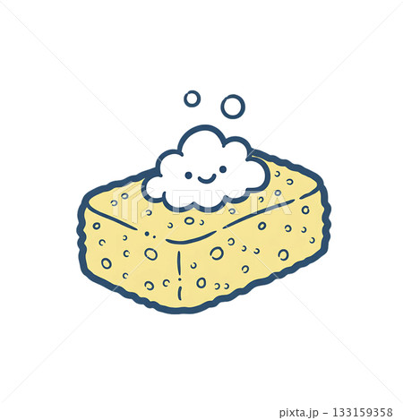 お風呂用スポンジのアイコンイラスト 133159358