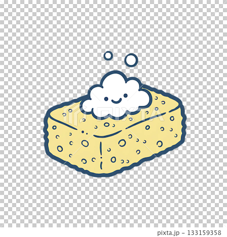 お風呂用スポンジのアイコンイラスト 133159358