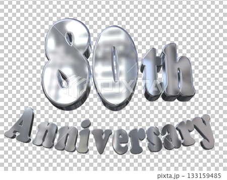 3DCG文字「80th Anniversary/80周年マークキラキラ」 3DCG文字「80th Anniversary/80周年マークキラキラ」 133159485