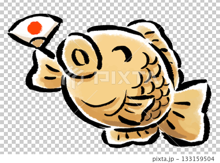 一個可愛又悠閒的鯛魚燒角色 133159504