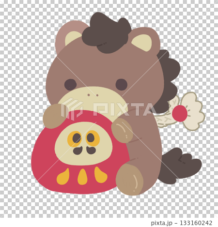 可愛的馬和達摩 133160242