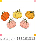 Colorful Pumpkin Bundle Vector Clipart 133161312