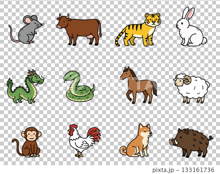 十二支のアイコンセット 133161736