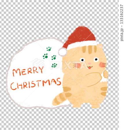 Cute cat dressed as Santa Christmas title Cute cat dressed as Santa Christmas title 133162237