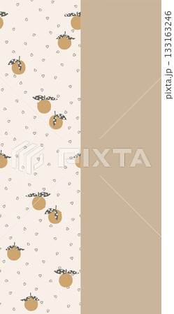 Soft Pastel Patterns with Florals, Fruits, and Cute Motifs for Notebook Designs 133163246