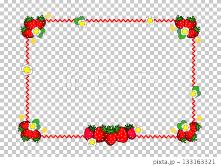 Strawberry jagged frame Strawberry jagged frame 133163321