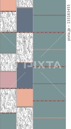 Soft Pastel Patterns with Florals Fruits and Cute Motifs for Notebook Designs Soft Pastel Patterns with Florals Fruits and Cute Motifs for Notebook Designs 133163455