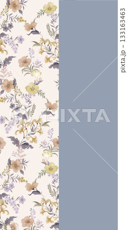 Soft Pastel Patterns with Florals Fruits and Cute Motifs for Notebook Designs 133163463