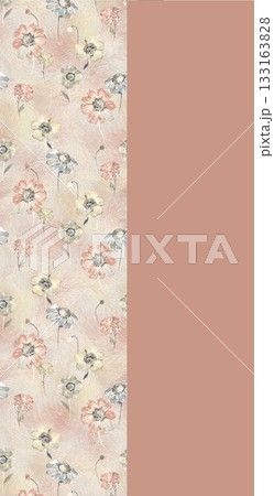 Soft Pastel Patterns with Florals Fruits and Cute Motifs for Notebook Designs 133163828