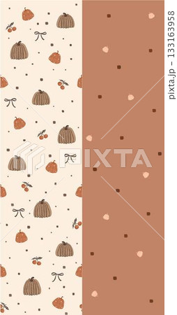 Soft Pastel Patterns with Florals Fruits and Cute Motifs for Notebook Designs 133163958