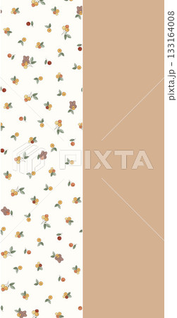 Soft Pastel Patterns with Florals Fruits and Cute Motifs for Notebook Designs 133164008