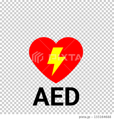 AED icon for cardiac arrest first aid AED icon for cardiac arrest first aid 133164688