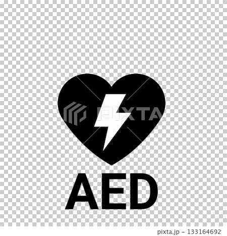 AED圖標,用於心臟驟停急救 AED圖標,用於心臟驟停急救 133164692