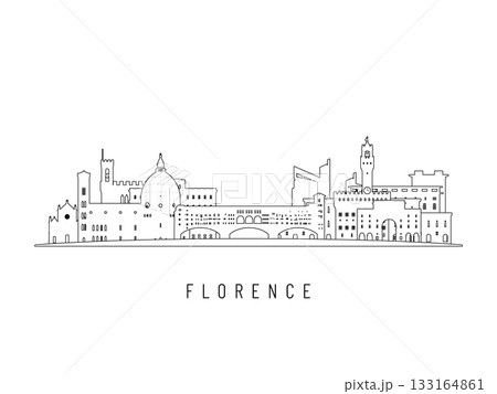 Detailed Florence skyline vector illustration. Detailed Florence skyline vector illustration. 133164861