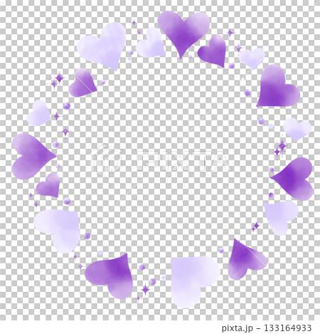 Cute round heart frame, hand-drawn, watercolor style Cute round heart frame, hand-drawn, watercolor style 133164933