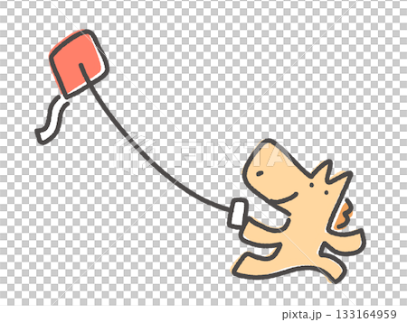 馬兒玩風箏 新年材料 寒假 133164959