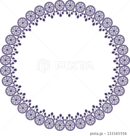 Dream catchers frame. hand drawn doodle amulets to protect sleep. Simple empty frame box. Hand drawn vector illustration isolated on white background 133165556