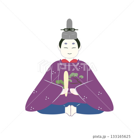 手書き風の雛人形のイラスト 133165625