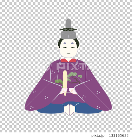 手書き風の雛人形のイラスト 133165625